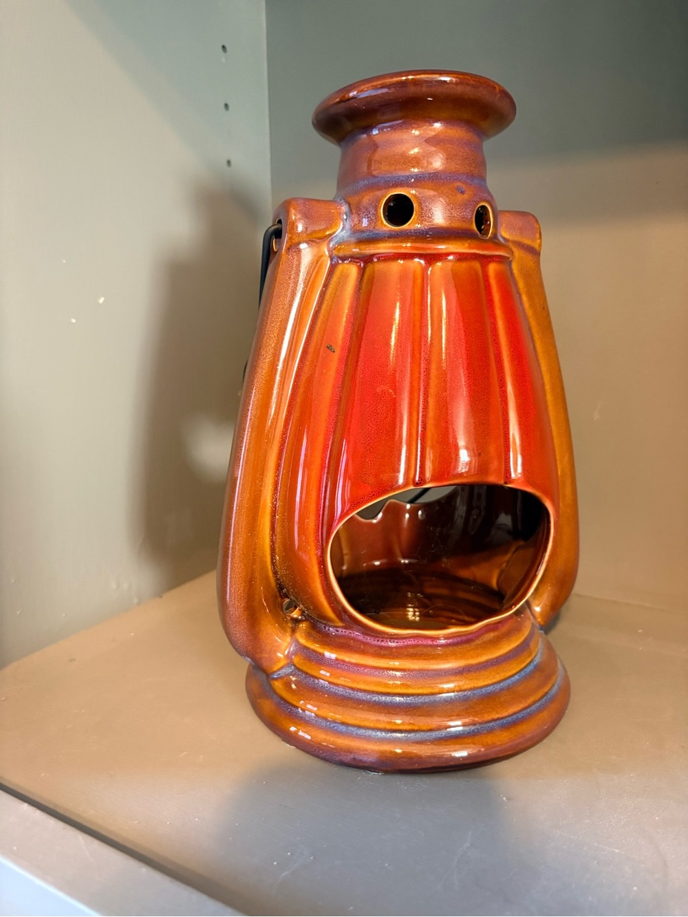 Ceramic Pumpkin Tea Light Lantern - Picture 6 of 6
